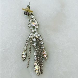 1 chandelier earrings silver with Pierre du Rhin